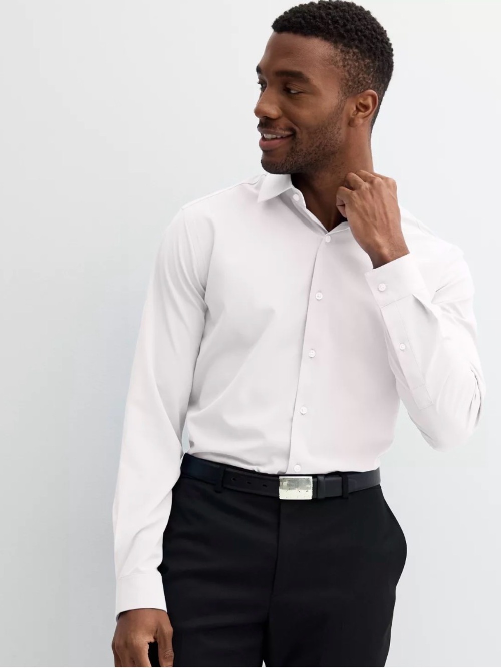 NWOT Apt. 9 Men's White Dress Shirt - Classic Point Collar